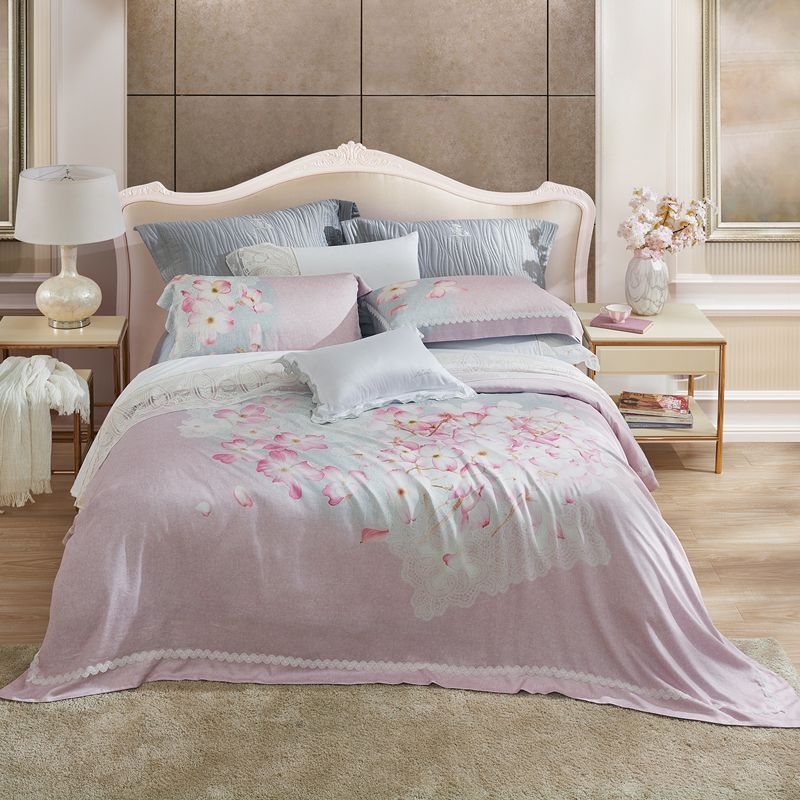 天丝四件套 Paris·花忆 TS8885-4 顺滑舒爽 如丝亲肤